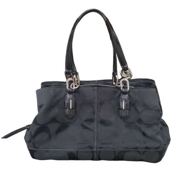 Coach Chelsea Jayden Signature C Handbag With Black Reptile Pattern Accents - Picture 4 of 17